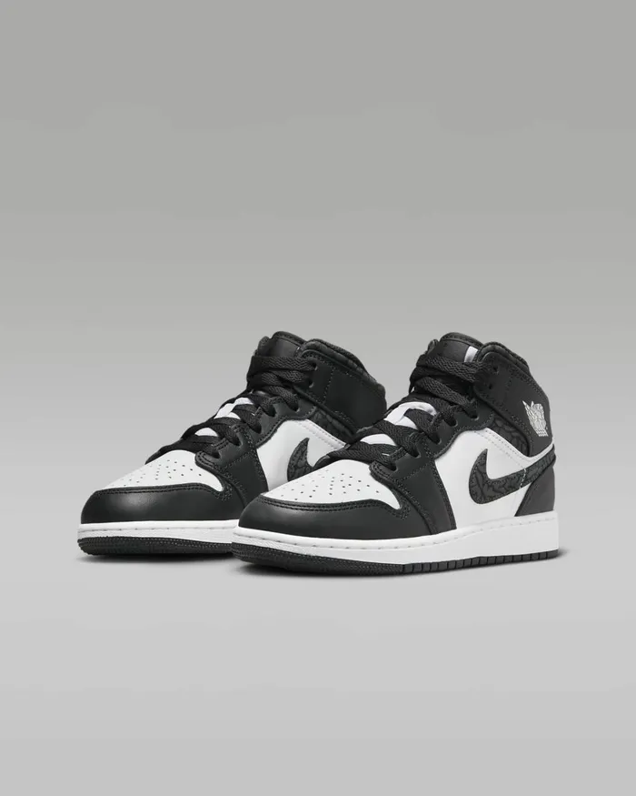 Kids Nike Jordan Air Jordan 1 Mid SE Offnoirwhiteblackblack