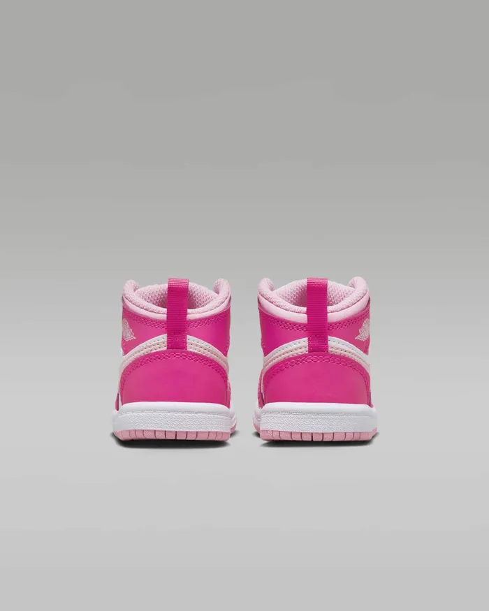 Kids Nike Jordan Jordan 1 Mid Whitefierce Pinkmedium Soft Pink