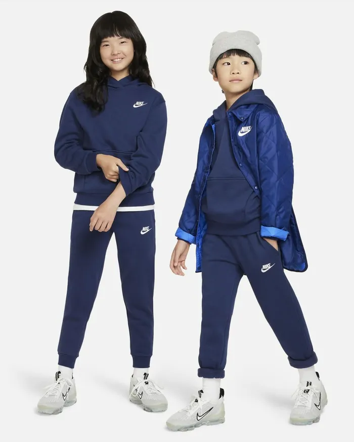 Kids Nike Older Kids 7 8211 15 Years Sportswear Club Fleece Midnight Navywhite