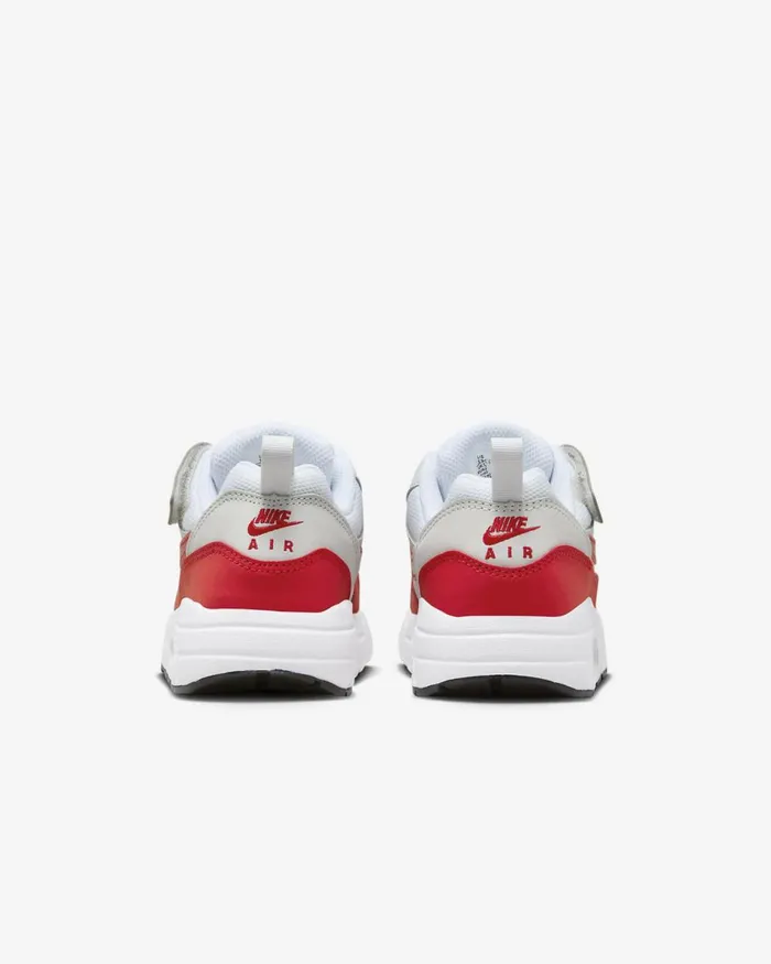Kids Nike Younger Kids 3 8211 7 Years Air Max 1 EasyOn Neutral Greywhiteblackuniversity Red