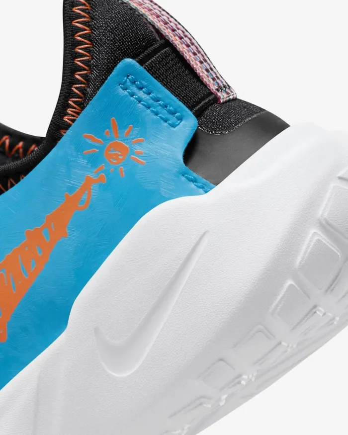 Kids Nike Younger Kids 3 8211 7 Years Flex Runner 2 Lil Blackwhitetotal Orange