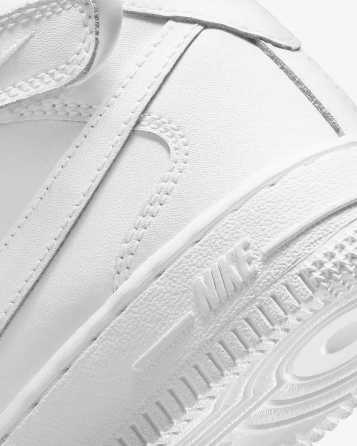 Kids Nike Younger Kids 3 8211 7 Years Force 1 Mid LE Whitewhite