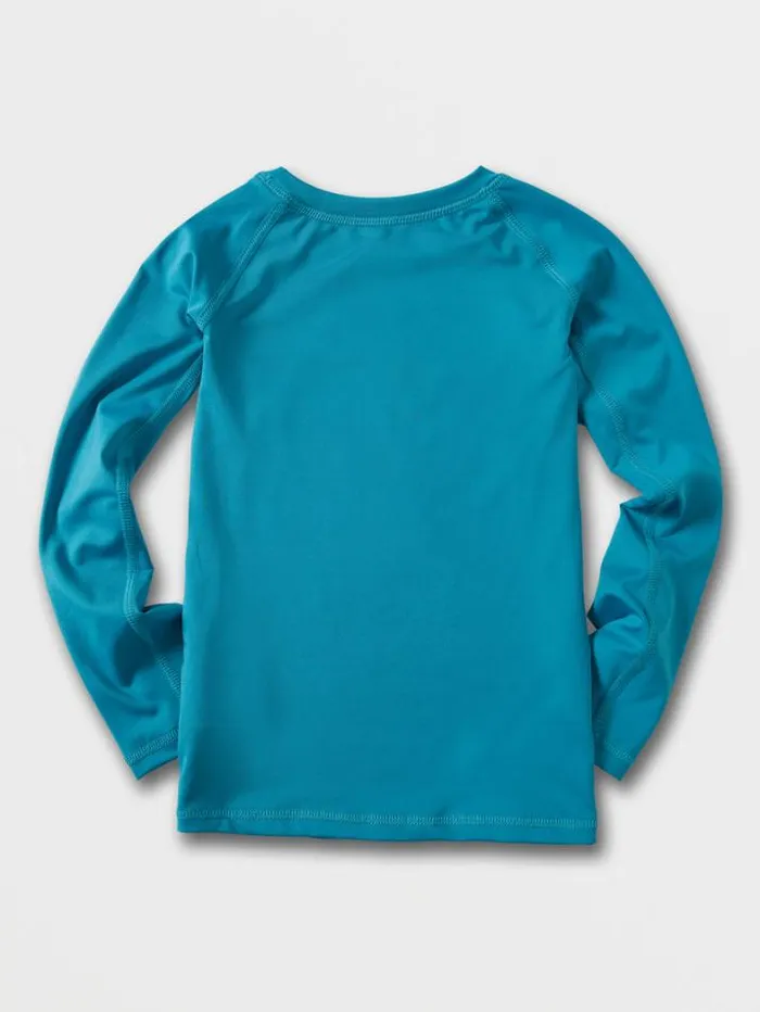 Kids Rashguards Volcom Little Boys Lido Solid Long Sleeve Rashguard 8211 Barrier Reef