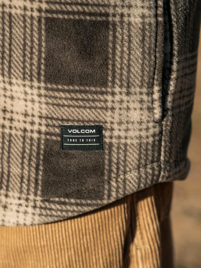 Kids Shirts and Flannels Volcom Big Boys Bowered Fleece Flannel 8211 Wren