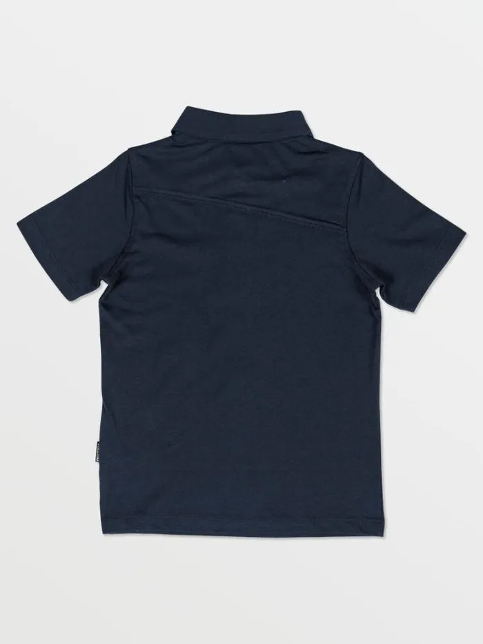 Kids Shirts and Flannels Volcom Little Boys Wowzer Polo Short Sleeve Shirt 8211 Navy