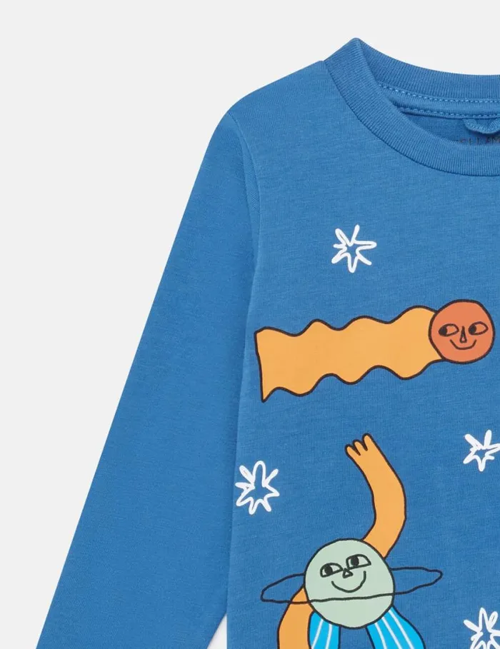 Kids Space Graphic LongSleeve TShirt Multicolor Stella McCartney Sweatshirt And TShirts Kids Space Graphic LongSleeve TShirt Multicolor Stella McCartney Sweatshirt And TShirts