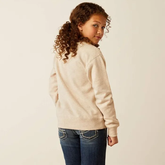 Kids Sweatshirts and Hoodies Ariat Ariat Original Sweatshirt Oatmeal Heather Kids Sweatshirts and Hoodies Ariat Ariat Original Sweatshirt Oatmeal Heather