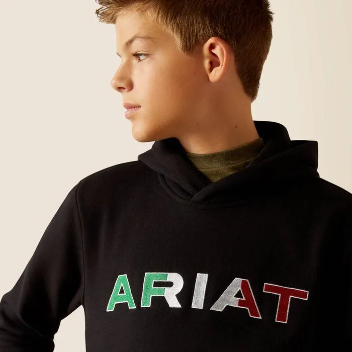 Kids Sweatshirts and Hoodies Ariat Mexico Hoodie Black