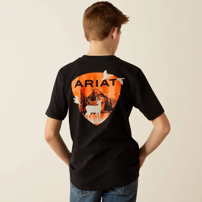 Kids TShirts and Polos Ariat Ariat Outdoor Game TShirt Black