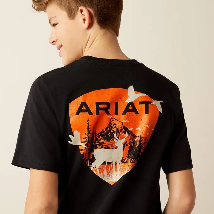 Kids TShirts and Polos Ariat Ariat Outdoor Game TShirt Black Kids TShirts and Polos Ariat Ariat Outdoor Game TShirt Black