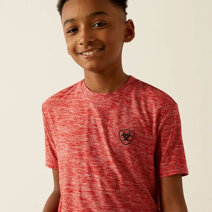 Kids TShirts and Polos Ariat Thematic Logo Charger TShirt Haute Red Kids TShirts and Polos Ariat Thematic Logo Charger TShirt Haute Red