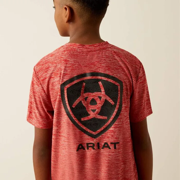 Kids TShirts and Polos Ariat Thematic Logo Charger TShirt Haute Red Kids TShirts and Polos Ariat Thematic Logo Charger TShirt Haute Red