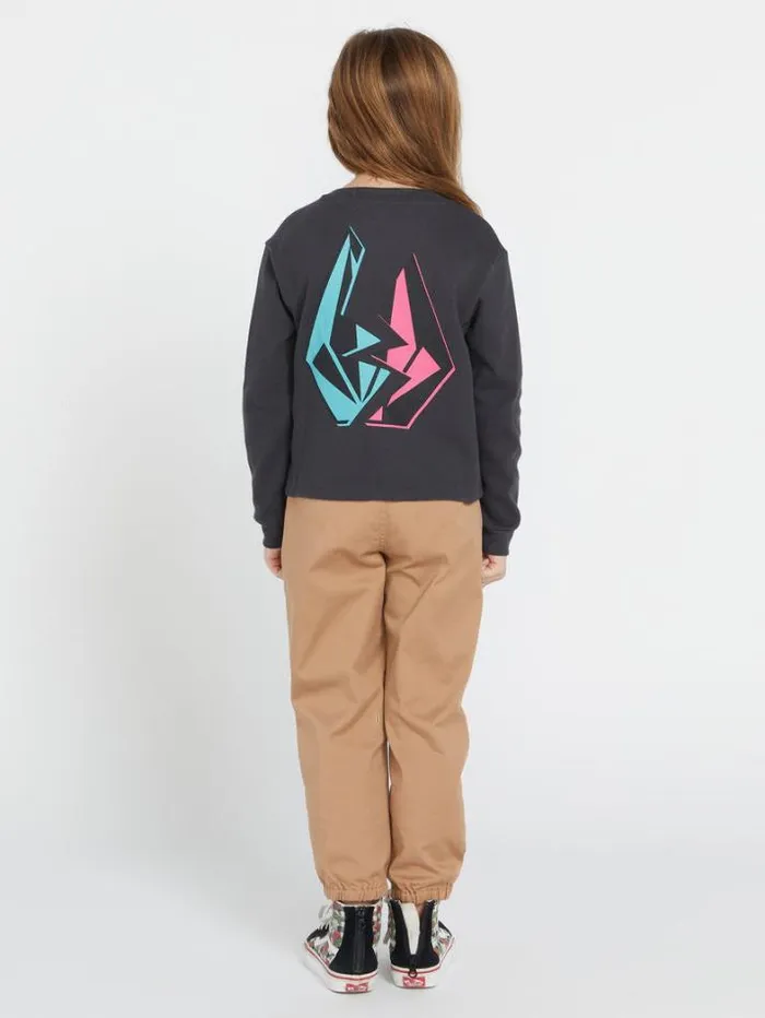 Kids TShirts and Tanks Volcom Girls Thermality Long Sleeve Shirt 8211 Vintage Black