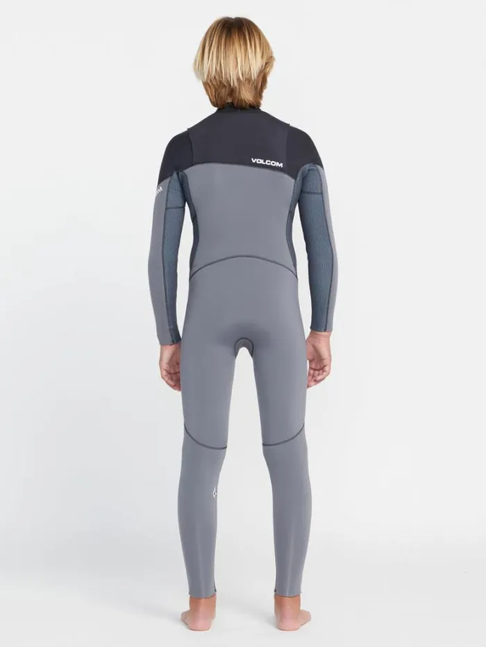 Kids Wetsuits Volcom Big Boys Modulator 32mm Chest Zip Long Sleeve Fullsuit 8211 Charcoal