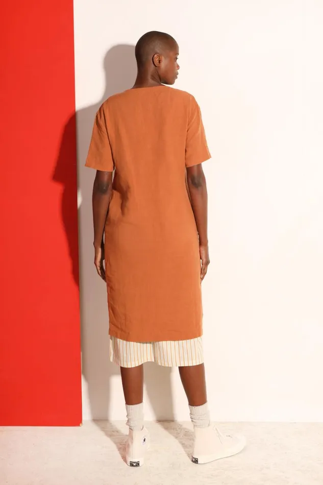 Klein Dress Chestnut WomensShop LF Markey Dresses