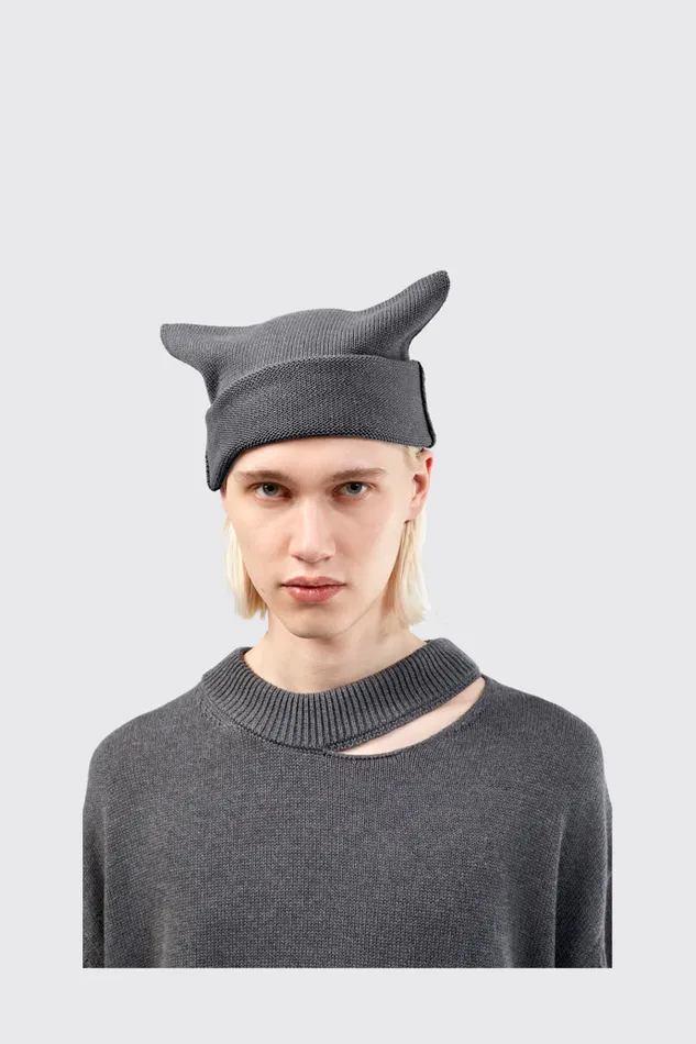Knit Men Camper Knit Hat Gray Melange Knit Hat One Size Knit Men Camper Knit Hat Gray Melange Knit Hat One Size