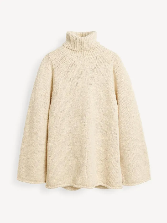 Knitwear Women By Malene Birger Charice Wool Sweater Oyster Gray Knitwear Women By Malene Birger Charice Wool Sweater Oyster Gray