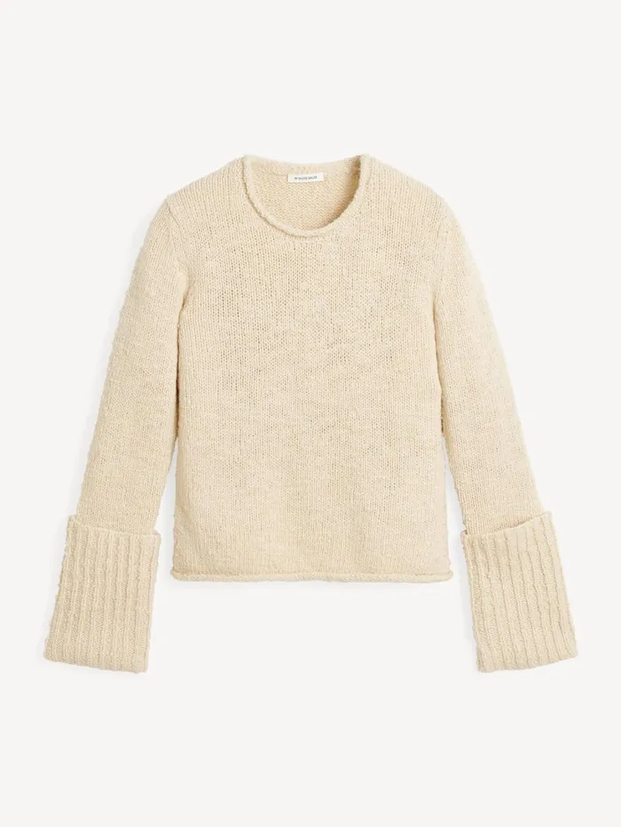 Knitwear Women By Malene Birger Sorena Sweater Oyster Gray Knitwear Women By Malene Birger Sorena Sweater Oyster Gray