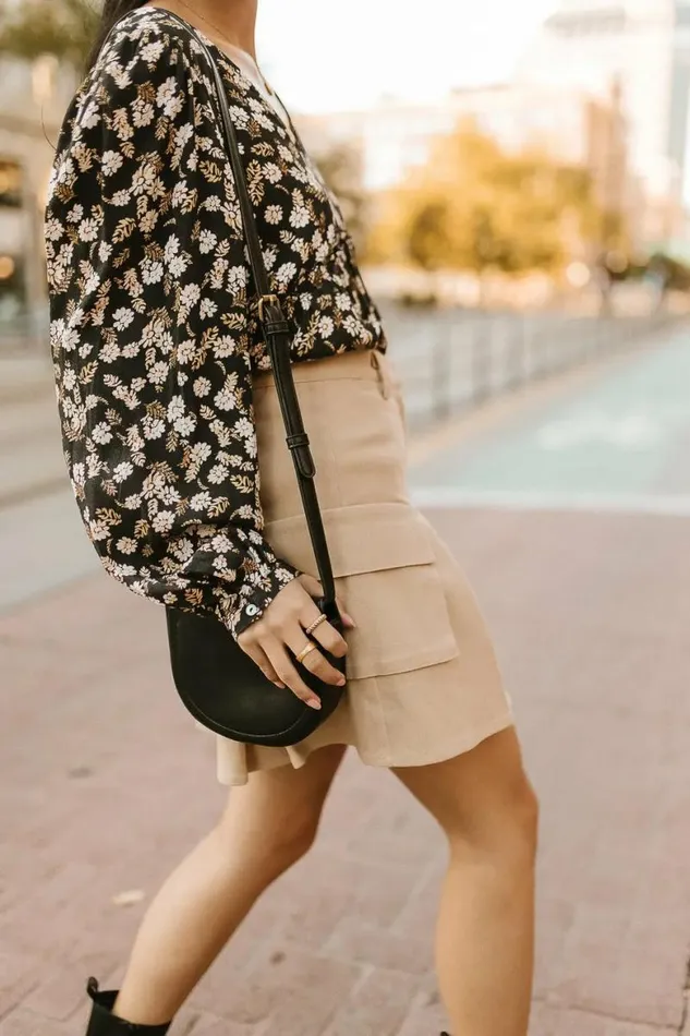 Kylin Floral Blouse Black Women Bohme Tops