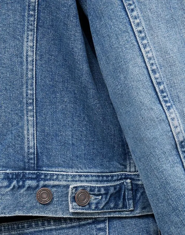 Lafayette 148 New York L148 Denim Jacket Faded Skyline Ready To Wear Jackets and Blazers