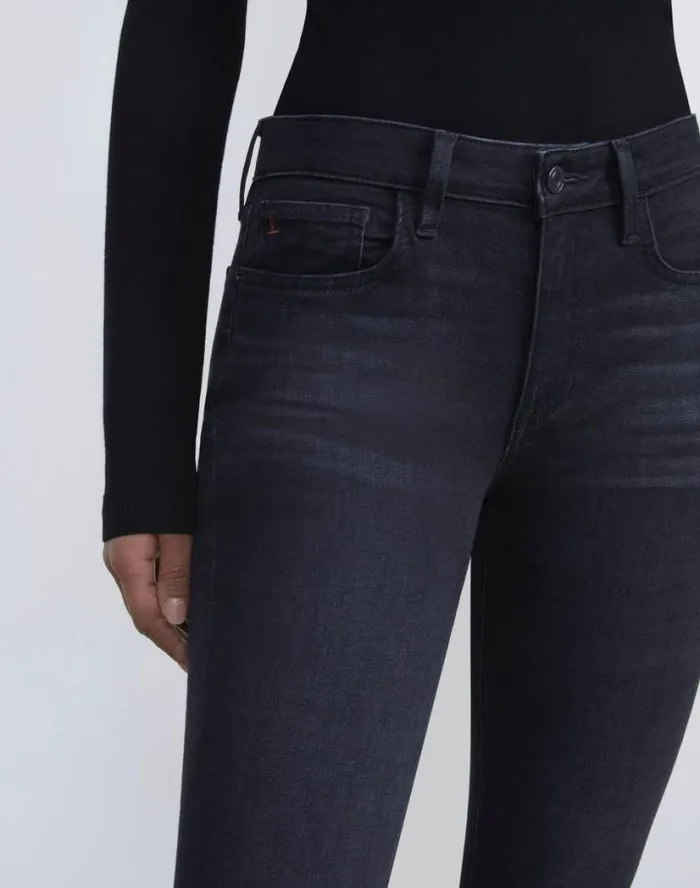 Lafayette 148 New York L148 Denim Mercer KickFlare Jean Washed Onyx Ready To Wear Pants and Shorts