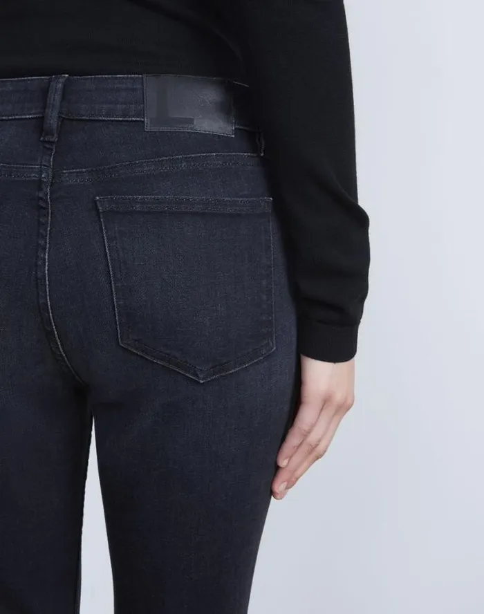 Lafayette 148 New York L148 Denim Mercer KickFlare Jean Washed Onyx Ready To Wear Pants and Shorts