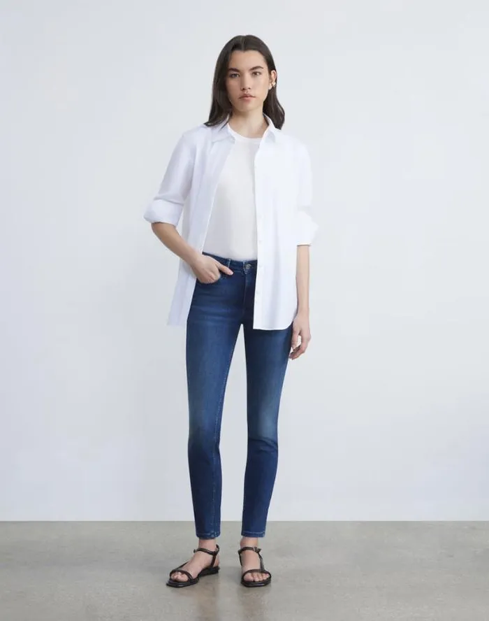 Lafayette 148 New York L148 Denim Mercer Skinny Jean Empire Indigo Ready To Wear Pants and Shorts