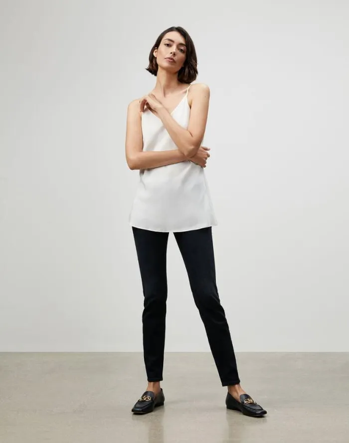 Lafayette 148 New York Lightweight Sandwashed Silk Bias Tank Cloud Ready To Wear Blouses and Shirts