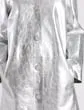 Lafayette 148 New York Metallic Crinkle Leather Coat Silver Ready To Wear Leathers and Suedes