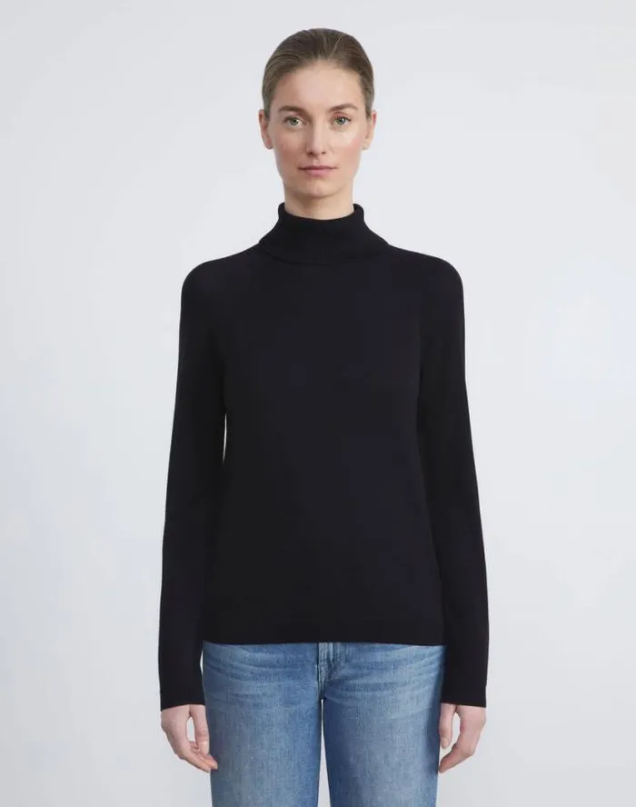 Lafayette 148 New York Responsible Matte Crepe Turtleneck Sweater Copper Ready To Wear Sweaters and Knits