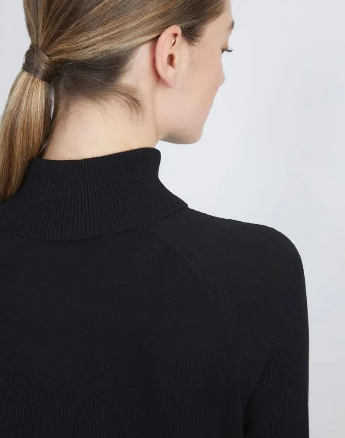 Lafayette 148 New York Responsible Matte Crepe Turtleneck Sweater Copper Ready To Wear Sweaters and Knits