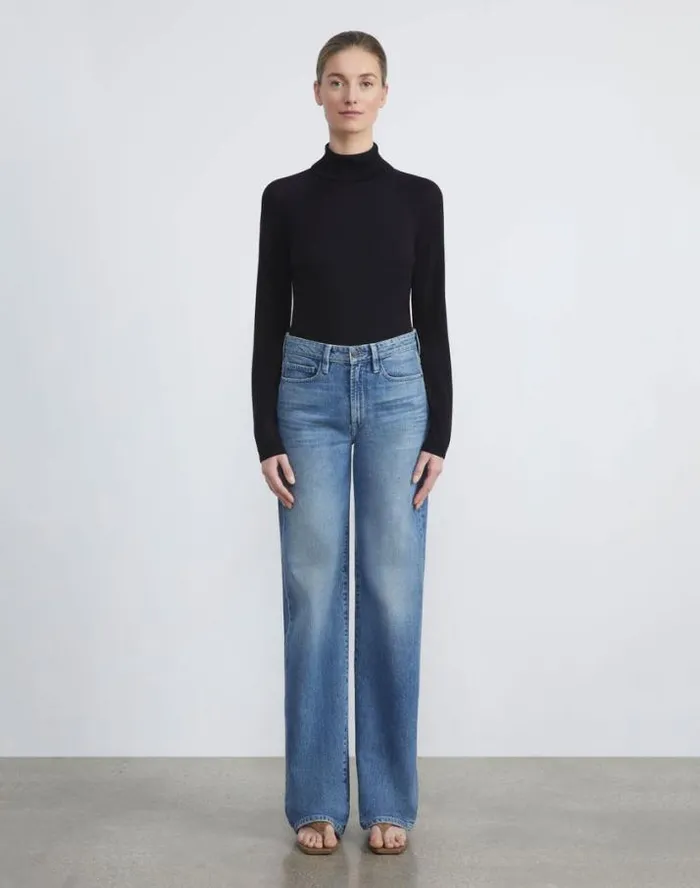 Lafayette 148 New York Responsible Matte Crepe Turtleneck Sweater Copper Ready To Wear Sweaters and Knits