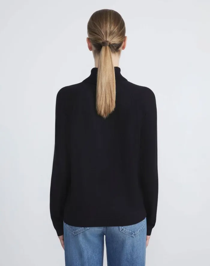 Lafayette 148 New York Responsible Matte Crepe Turtleneck Sweater Copper Ready To Wear Sweaters and Knits