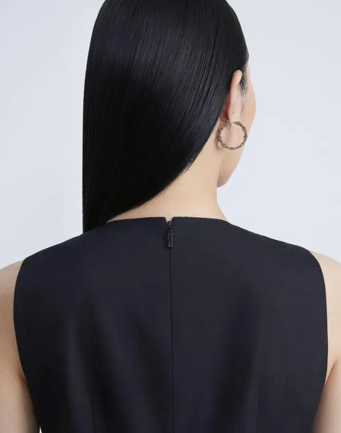 Lafayette 148 New York Stretch Wool Sheath Dress Black Ready To Wear Dresses
