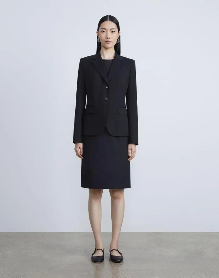 Lafayette 148 New York Stretch Wool Sheath Dress Black Ready To Wear Dresses