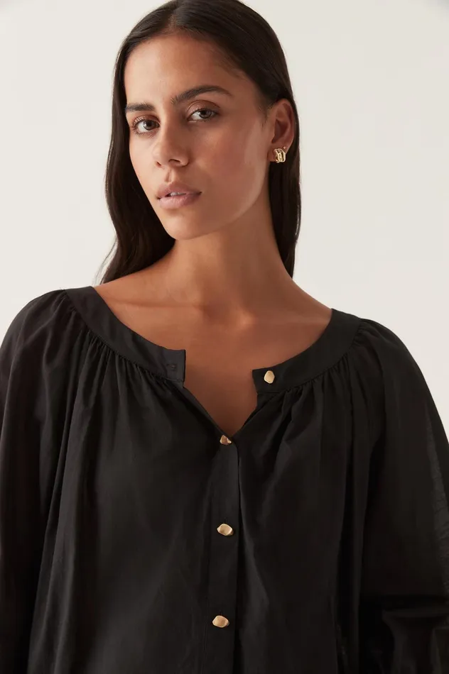 Le Corsaire Blouse Black Women Aje Tops