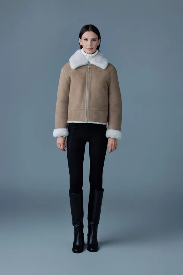 Leather Jackets Women Mackage BETTY 2in1 Reversible Leather Shearling Jacket Silvermint Leather Jackets Women Mackage BETTY 2in1 Reversible Leather Shearling Jacket Silvermint