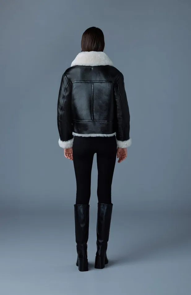 Leather Jackets Women Mackage BETTY 2in1 Reversible Leather Shearling Jacket Silvermint Leather Jackets Women Mackage BETTY 2in1 Reversible Leather Shearling Jacket Silvermint