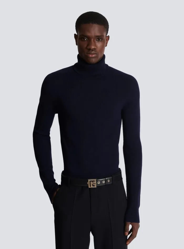 Leather PBelt Black Men Balmain Belts
