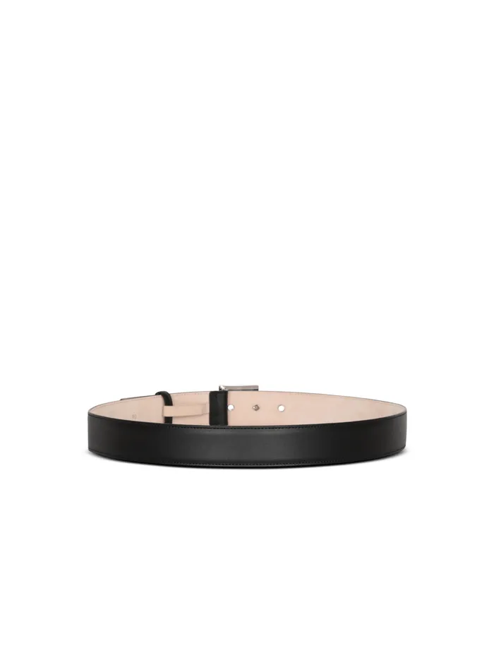 Leather PBelt Black Men Balmain Belts