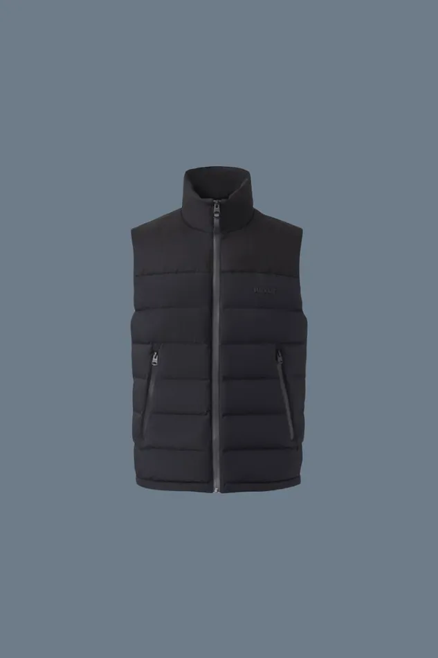 Light Down Jackets Men Mackage BOBBIECITY Agile360 Stretch Light Down Vest With Stand Collar Black Light Down Jackets Men Mackage BOBBIECITY Agile360 Stretch Light Down Vest With Stand Collar Black