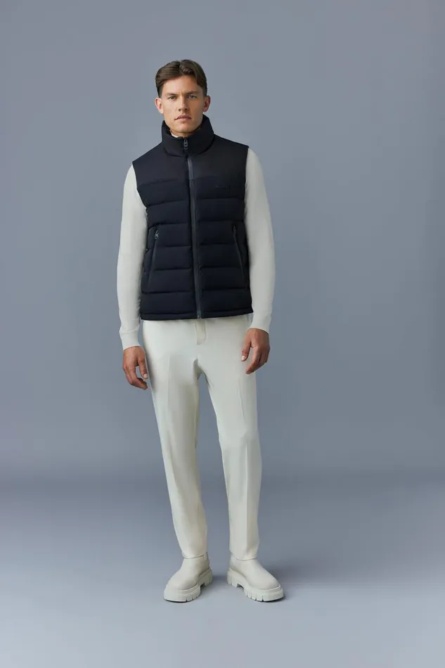 Light Down Jackets Men Mackage BOBBIECITY Agile360 Stretch Light Down Vest With Stand Collar Black Light Down Jackets Men Mackage BOBBIECITY Agile360 Stretch Light Down Vest With Stand Collar Black