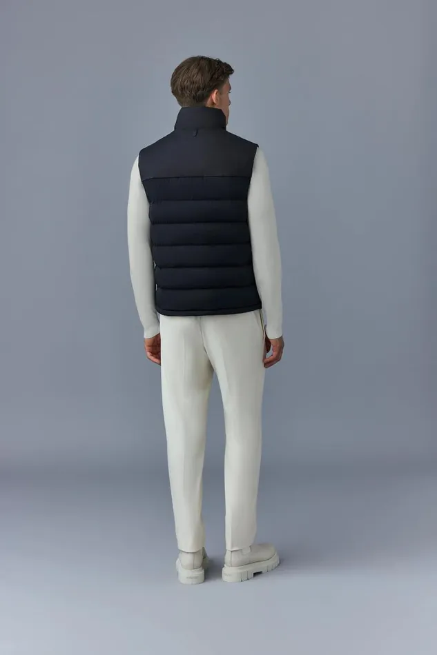 Light Down Jackets Men Mackage BOBBIECITY Agile360 Stretch Light Down Vest With Stand Collar Black Light Down Jackets Men Mackage BOBBIECITY Agile360 Stretch Light Down Vest With Stand Collar Black