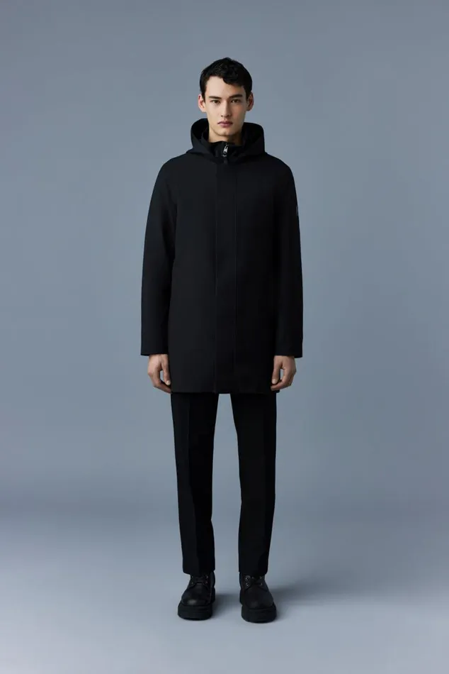 Light Down Jackets Men Mackage ROLAND 2in1 Down Parka With Hood Black