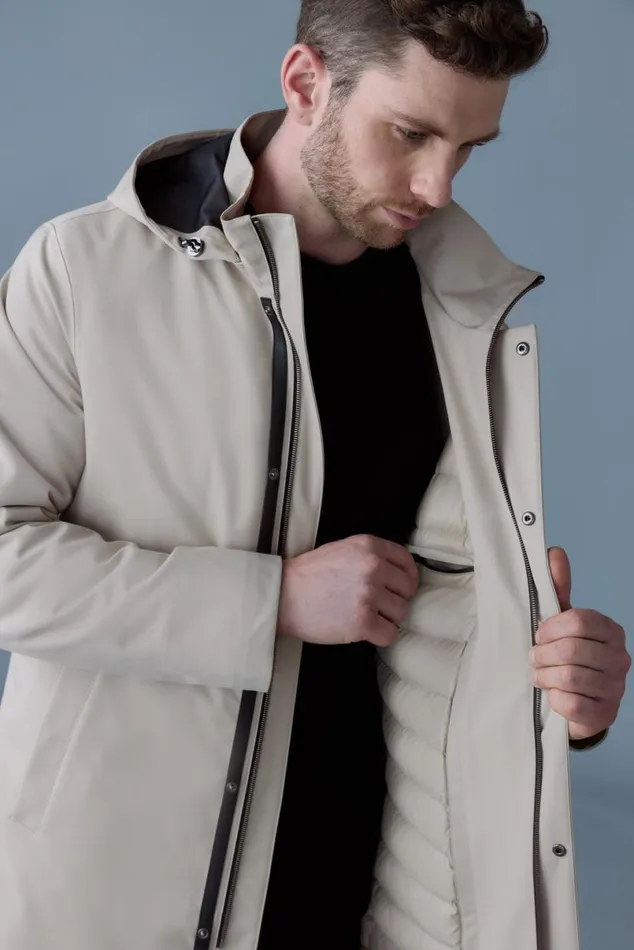 Light Down Jackets Men Mackage ROLAND 2in1 Down Parka With Hood Black