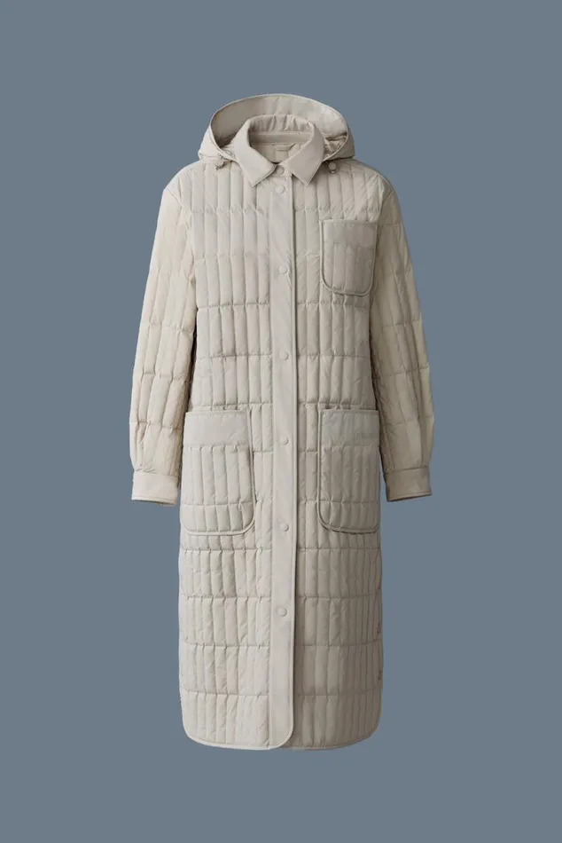 Light Down Jackets Women Mackage TADOKA Light Down Vertical Quilted Coat Black