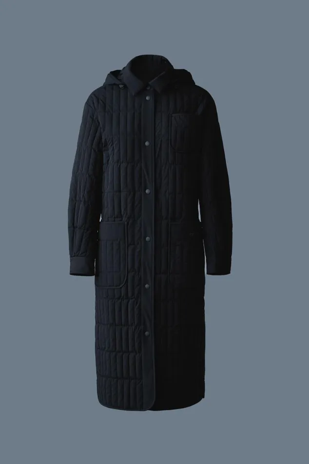 Light Down Jackets Women Mackage TADOKA Light Down Vertical Quilted Coat Black