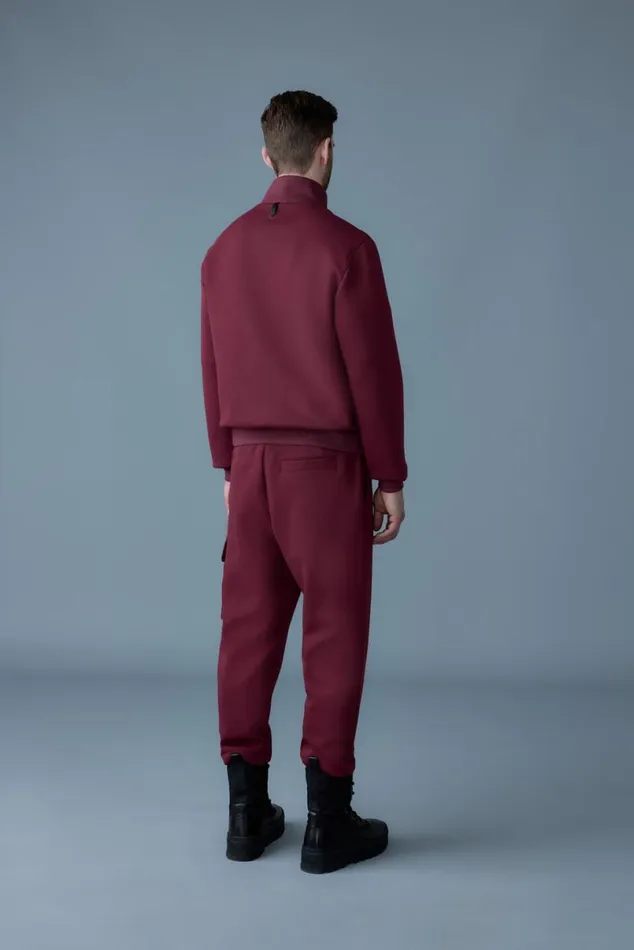 Light Jackets Men Mackage COLLINR Nano Down Mixed Media Bomber Jacket Garnet Light Jackets Men Mackage COLLINR Nano Down Mixed Media Bomber Jacket Garnet