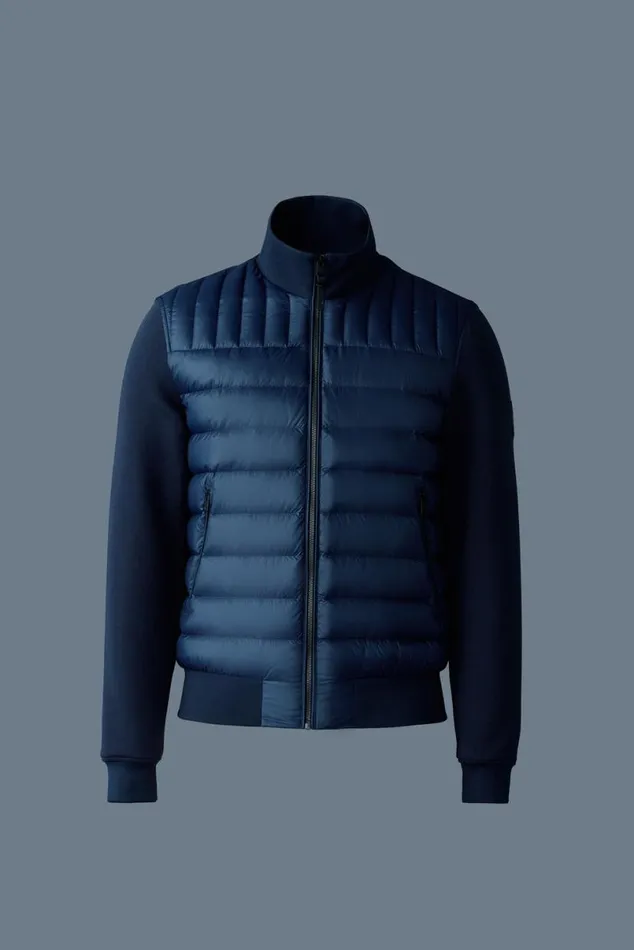 Light Jackets Men Mackage COLLINR Nano Down Mixed Media Bomber Jacket Garnet Light Jackets Men Mackage COLLINR Nano Down Mixed Media Bomber Jacket Garnet