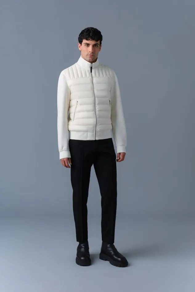 Light Jackets Men Mackage COLLINR Nano Down Mixed Media Bomber Jacket Garnet Light Jackets Men Mackage COLLINR Nano Down Mixed Media Bomber Jacket Garnet